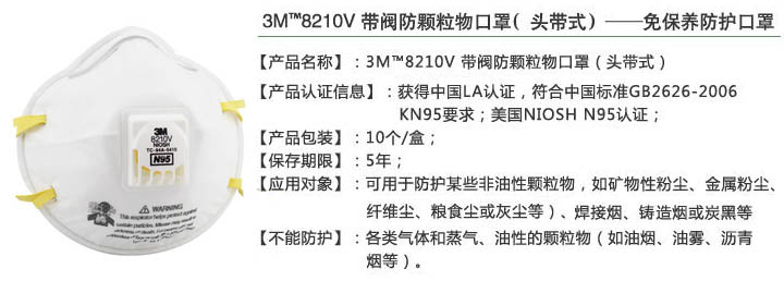 3m8210v口罩图片