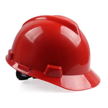 梅思安10156057红色豪华型无孔ABS安全帽
