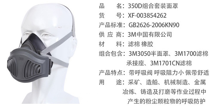 <a href='https://www.jcehs.cn/3m'>3M</a>350D<a href='https://www.jcehs.cn/fangchenmianjv'>防尘面具</a>简介