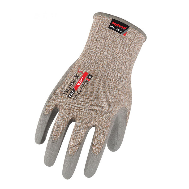 INXS/赛立特V-2001五级防割手套PU涂层5级耐微油防切割作业手套