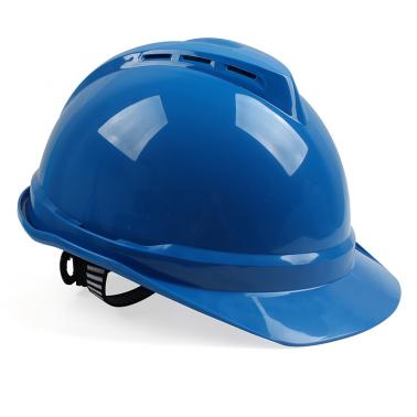梅思安10146621蓝色豪华型有孔PE安全帽