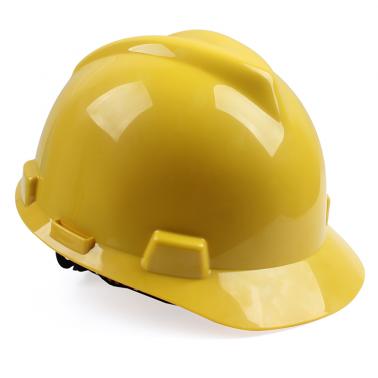 梅思安10146513黄色ABS标准型安全帽  PVC吸汗带