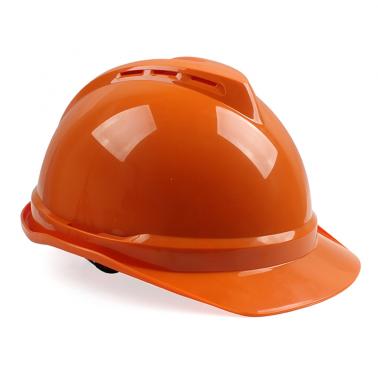 梅思安10155958橙色豪华型无孔PE安全帽