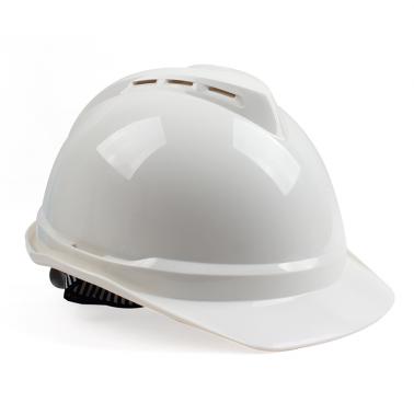 梅思安10172518白色豪华型有孔PE安全帽