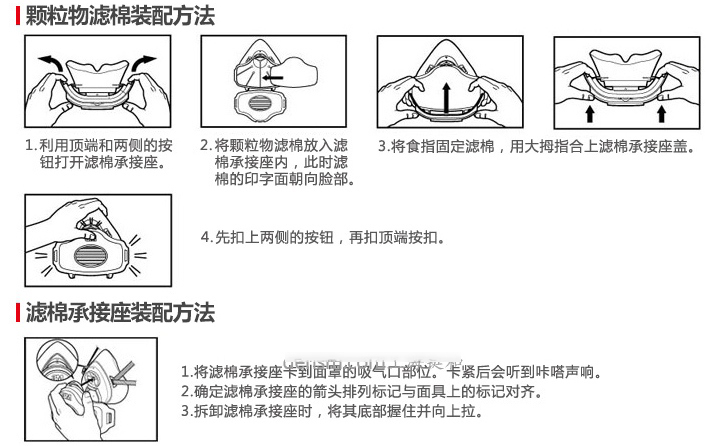 <a href='https://www.jcehs.cn/3m'>3M</a>3701CN煤矿专用滤棉实物正确安装方法