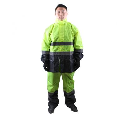 3M R2912荧光黄PVC防水安全警示服  拼色