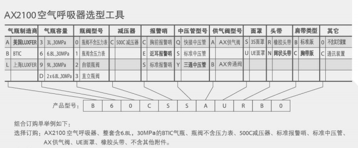 梅思安AX2100正压式<a href='https://www.jcehs.cn/kongqihuxiqi'>空气呼吸器</a>产品型号规格