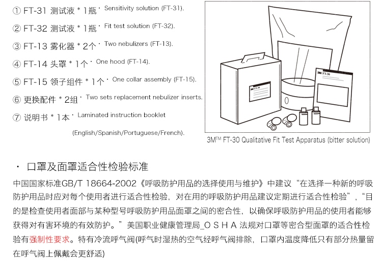 <a href='https://www.jcehs.cn/3m'>3M</a> FT-30定性适合性检验工具